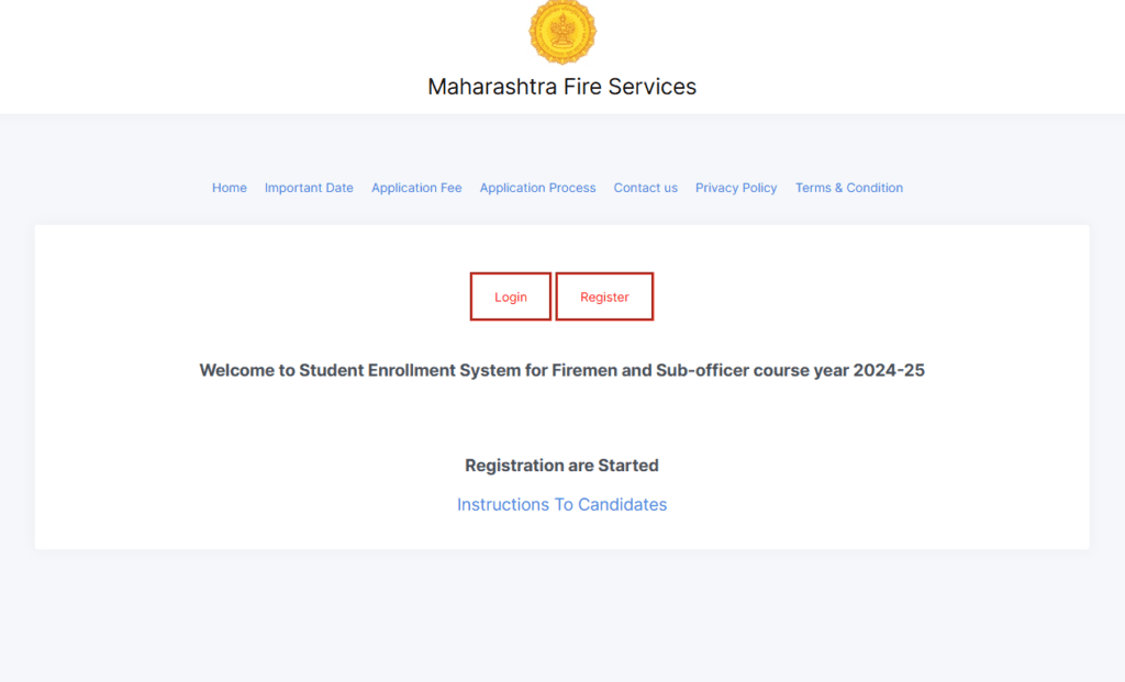 Maharashtra Fire Services Admission 2024-2025