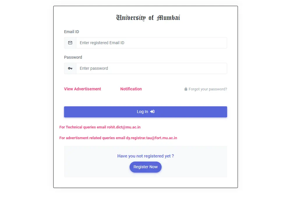 Mumbai University Recruitment 2024