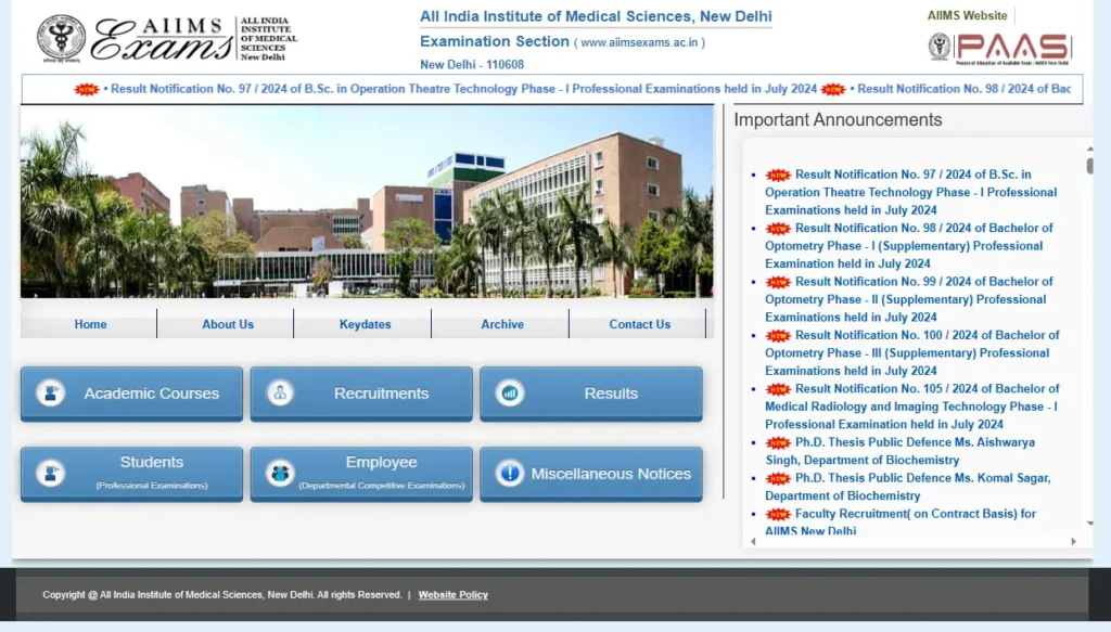 AIIMS Nursing Officer Recruitment 2024