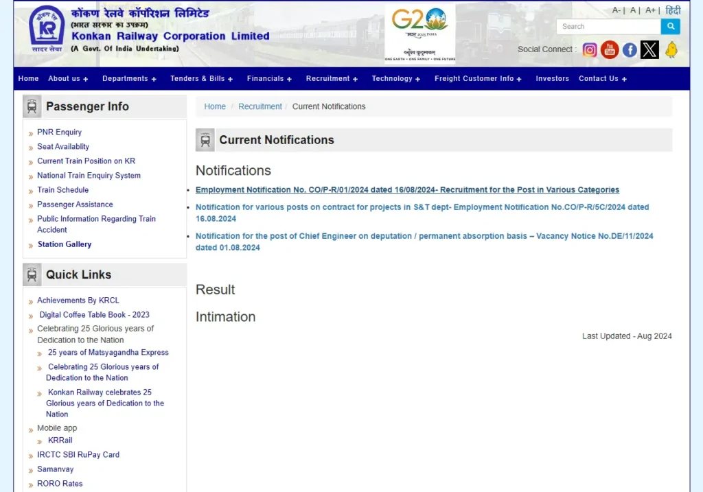 Konkan Railway Recruitment 2024