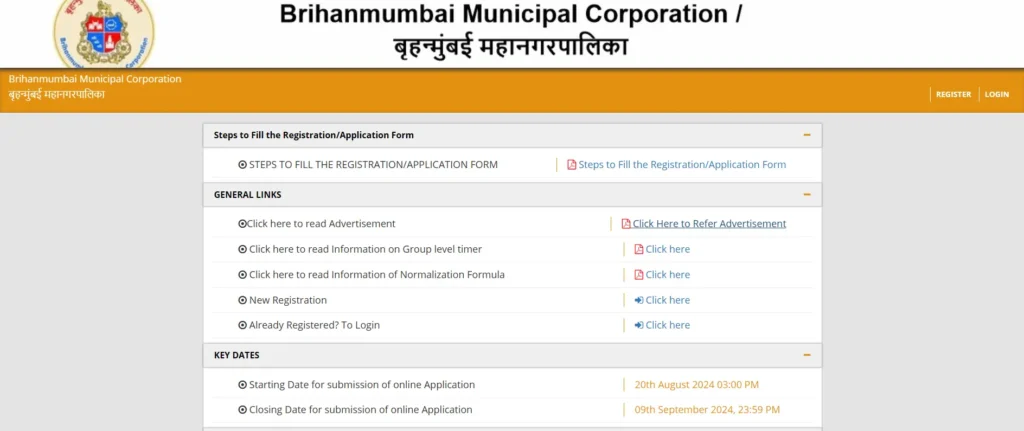 Brihanmumbai Mahanagarpalika Recruitment