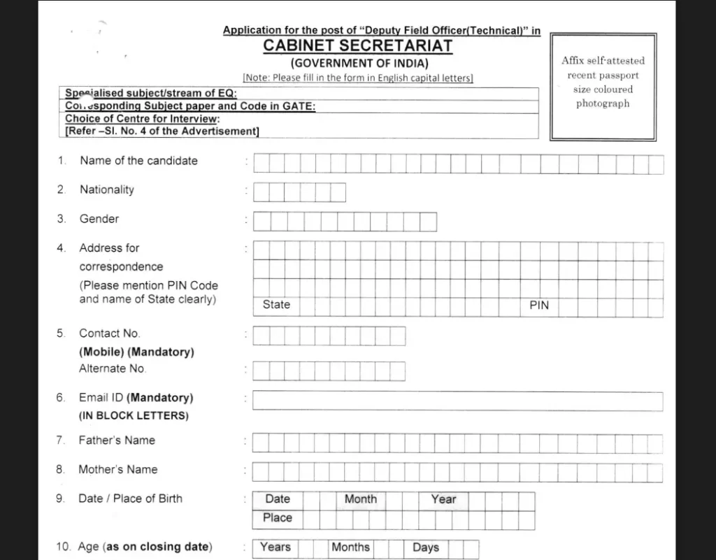 Cabinet Secretariat Recruitment