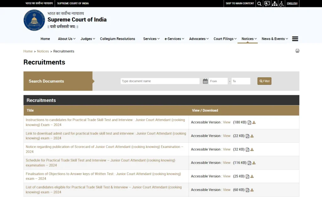 Supreme Court Result 2024