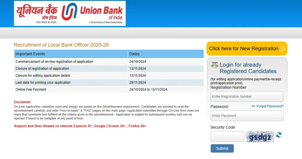 Union Bank of India Recruitment