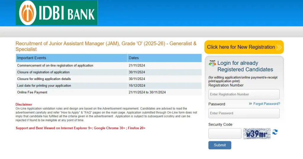 IDBI Bank Recruitment
