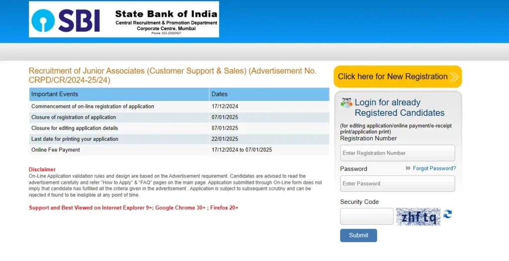 SBI Clerk Notification 2024